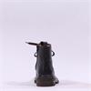 Rieker Laced Biker Boot With Side Zip - Brown Leather